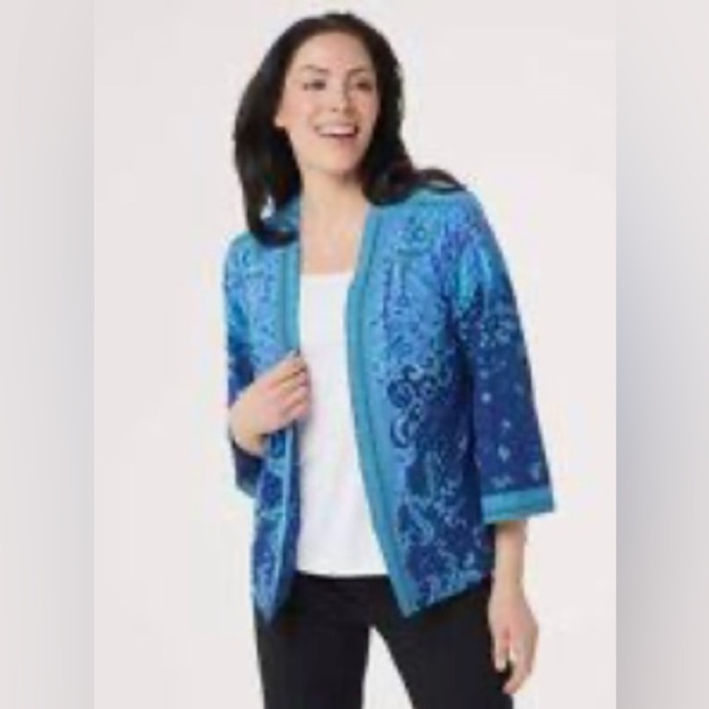 Bob Mackie Moroccan Floral Printed Kimono